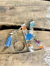 Load image into Gallery viewer, Floral Initial Keychains