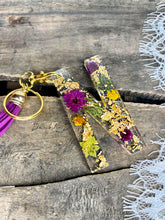 Load image into Gallery viewer, Floral Initial Keychains