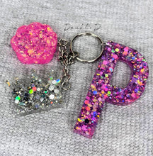 Load image into Gallery viewer, Custom Initial and Charm Keychain