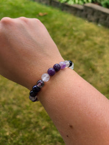 Purple Fluorite natural stone bracelet