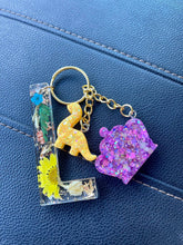 Load image into Gallery viewer, Custom Initial and Charm Keychain
