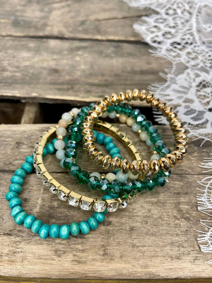 Bracelet Stack- Peacock