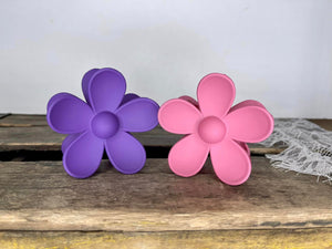 Hair Claw- Flower Power (Choose color)
